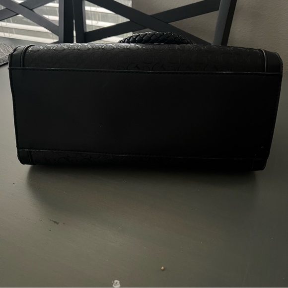 Guess Los Angeles Braided Handle Handbag - Black Color - Picture 3 of 7